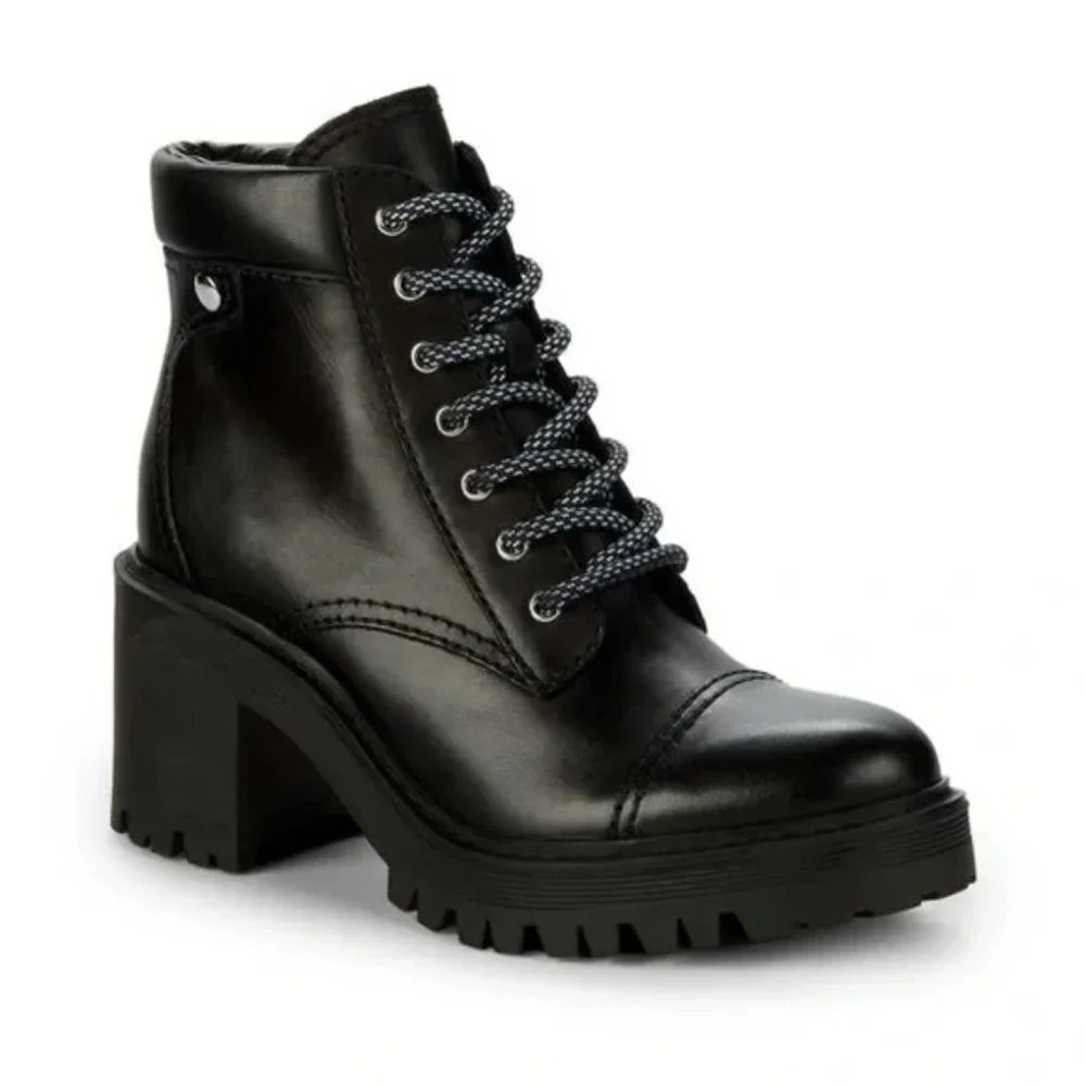 Marc Fisher Women's Wenner Laced Weather Boots in Black  Sz: 7